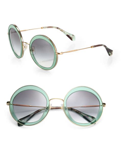 round miu miu sunglasses